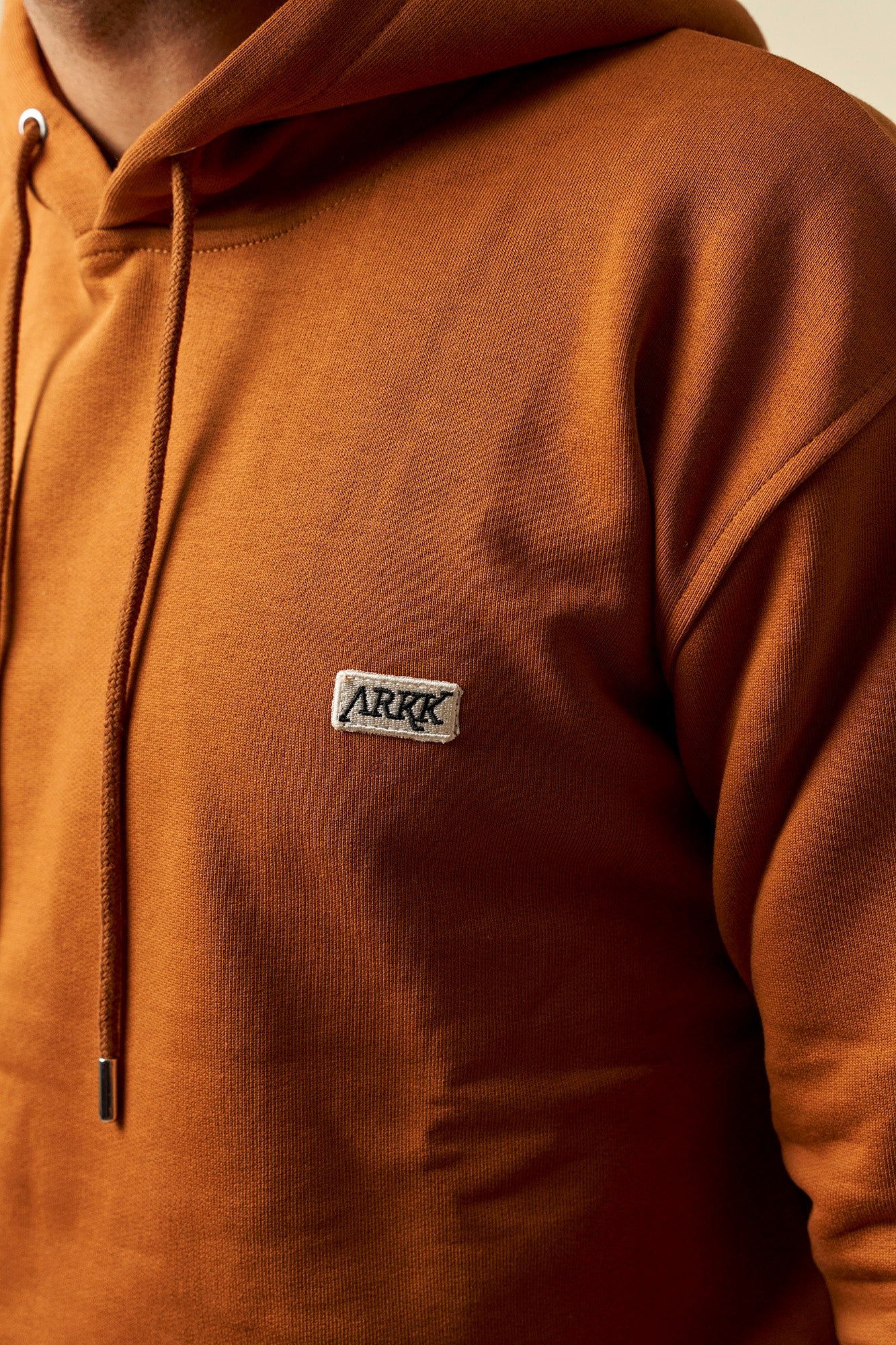 ARKK Apparel ARKK Box Logo Hoodie | Caramel Cafe Hoodie